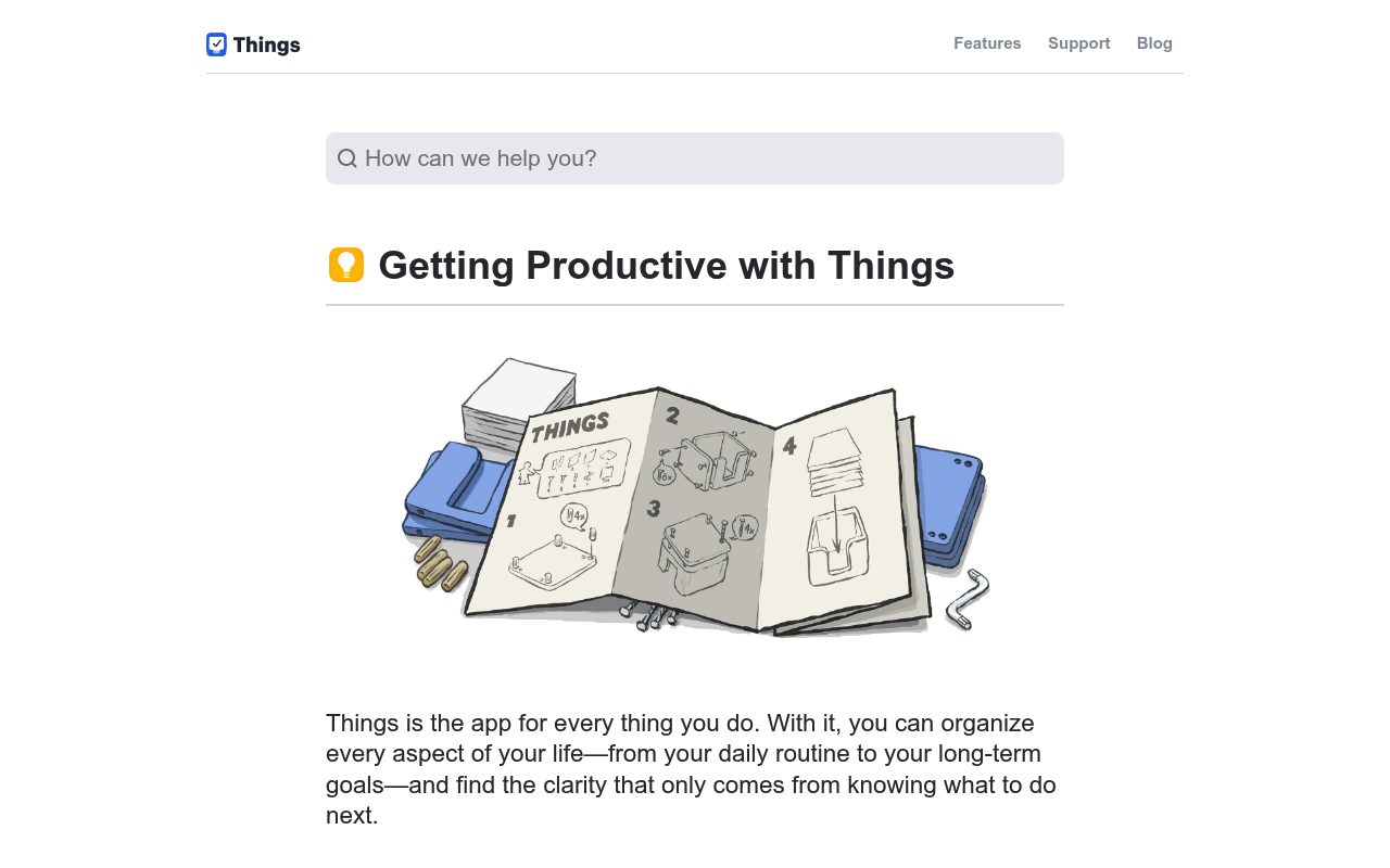 Screenshot of the Things 3 things page — Things 3: best for Apple users who want calendar-adjacent planning