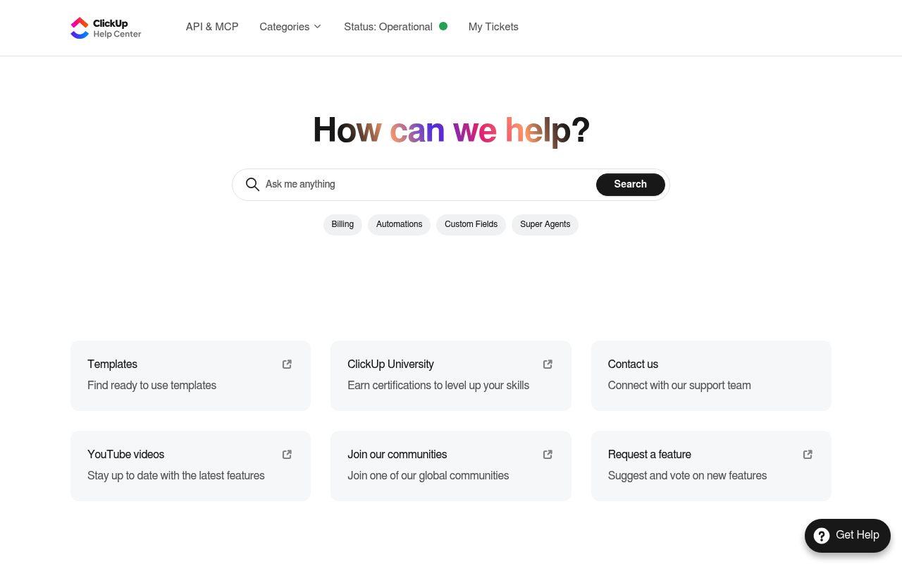 Screenshot of the ClickUp website — ClickUp: pinning multiple filtered views